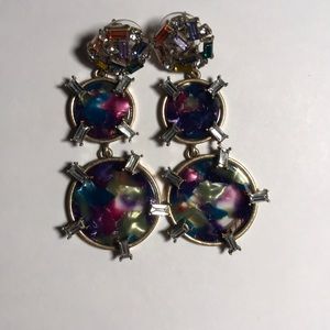 Bauble Bar style resin and stone dangle earrings!